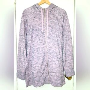 Ideology size3X Pink & Gray Front Zip Hoodie w/ Pockets Light Weight & Soft